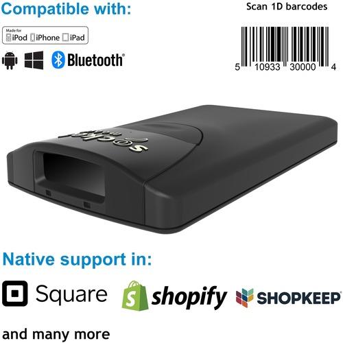 Socket Communication Socket Mobile SocketScan S800, 1D Barcode Scanner, Black - Cable Connectivity - 5 scan/s - 20" (508 mm) Scan Distance - 1D - Imager - Bluetooth - Black