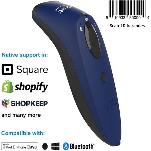 Socket Communication SocketScanÂ® S730, 1D Laser Barcode Scanner, Blue, Blue - S730, 1D Laser Barcode Scanner, Blue, Blue