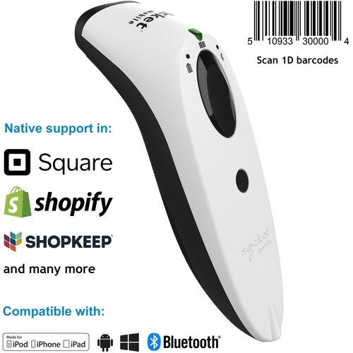 Socket Communication SocketScanÂ® S730, 1D Laser Barcode Scanner, White - S730, 1D Laser Barcode Scanner, White