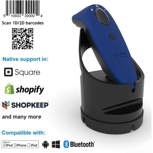 Socket Communication Socket Mobile SocketScanÂ® S740, Universal Barcode Scanner, Blue & Black Dock - Wireless Connectivity - 19.50" (495.30 mm) Scan Distance - 1D, 2D - Imager - Bluetooth - Blue