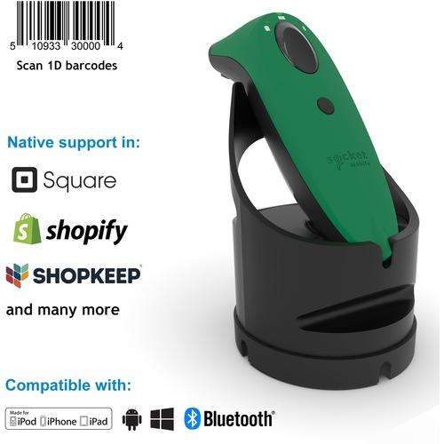 Socket Communication Socket Mobile SocketScanÂ® S700, Linear Barcode Scanner, Green & Black Charging Dock - Wireless Connectivity - 1D - Imager - Bluetooth - Green, Black