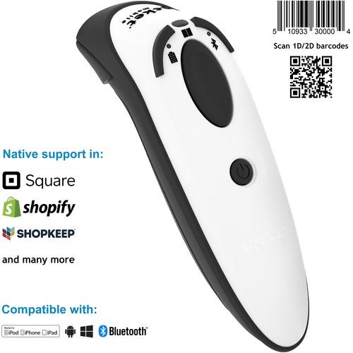 Socket Communication Socket Mobile DuraScanÂ® D760, Ultimate Barcode Scanner, DotCode & Travel ID Reader, White - Wireless Connectivity - 30" (762 mm) Scan Distance - 1D, 2D - Imager - Bluetooth - White