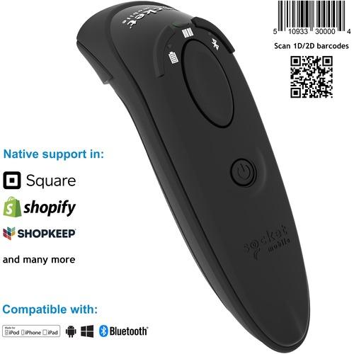 Socket Communication Socket Mobile DuraScanÂ® D760, Ultimate Barcode Scanner, DotCode & Travel ID Reader, Black - Wireless Connectivity - 30" (762 mm) Scan Distance - 1D, 2D - Imager - Bluetooth - Black