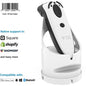 Socket Communication Socket Mobile DuraScanÂ® D730, Laser Barcode Scanner, White & Charging Dock - Wireless Connectivity - 15 ft (4572 mm) Scan Distance - 1D - Laser - White