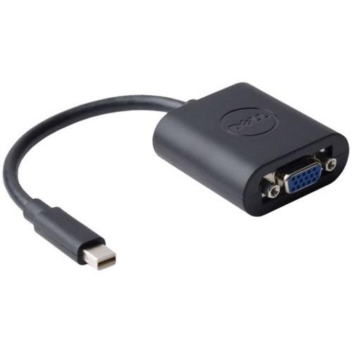 Dell Mini DisplayPort/VGA Video Cable - 8" Mini DisplayPort/VGA Video Cable for Video Device, Projector, Monitor, Notebook, HDTV, Workstation - First End: 1 x Mini DisplayPort Male Digital Audio/Video - Second End: 1 x HD-15 Female VGA - Supports up to 1