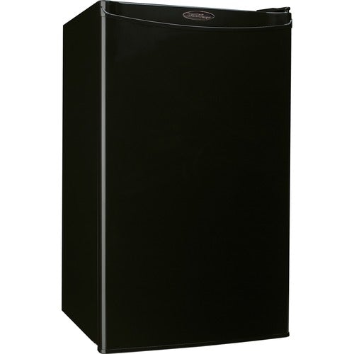 Danby Designer 3.2 cu. ft. Compact Refrigerator - 90.61 L - Manual Defrost - Reversible - 218 kWh per Year - Black - Smooth - Glass Shelf