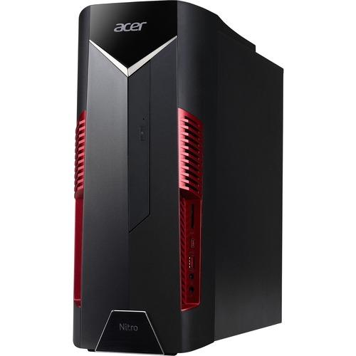 Acer Nitro N50-600 Gaming Desktop Computer - Intel Core i5 8th Gen i5-8400 Hexa-core (6 Core) 2.80 GHz - 8 GB RAM DDR4 SDRAM - 16 GB Optane Memory - 1 TB HDD - Windows 10 Home 64-bit - AMD Radeon RX 580 4 GB - DVD-Writer - 500 W