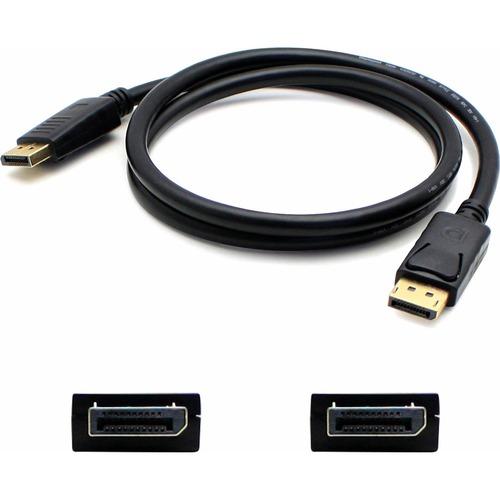 Add-On Computer AddOn 1ft (30cm) DisplayPort Cable - Male to Male - 1 ft DisplayPort A/V Cable for Audio/Video Device - First End: 1 x DisplayPort Male Digital Audio/Video - Second End: 1 x DisplayPort Male Digital Audio/Video - Black