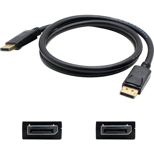 Add-On Computer AddOn Bulk 5 Pack 20ft (6M) DisplayPort Cable - Male to Male - 20 ft DisplayPort A/V Cable for Audio/Video Device - First End: 1 x DisplayPort Male Digital Audio/Video - Second End: 1 x DisplayPort Male Digital Audio/Video - Black - 5