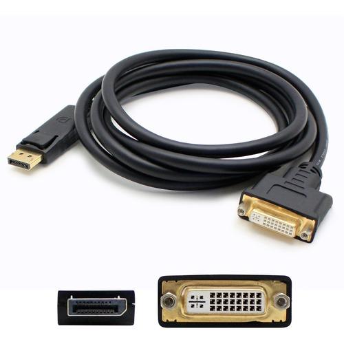 Add-On Computer AddOn Bulk 5 Pack DisplayPort to DVI Adapter Converter Cable - M/F - DisplayPort/DVI Video Cable for Video Device, Monitor - First End: 1 x DisplayPort Male Digital Audio/Video - Second End: 1 x DVI-I (Dual-Link) Female Video - Black - 5
