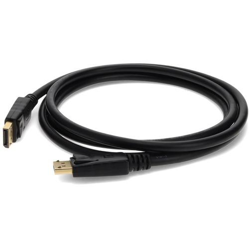 Add-On Computer AddOn 6ft (1.8M) DisplayPort Cable - Male to Male - 5.9 ft DisplayPort A/V Cable for Audio/Video Device - First End: 1 x DisplayPort Male Digital Audio/Video - Second End: 1 x DisplayPort Male Digital Audio/Video - Black