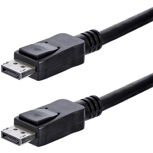 StarTech.com 1 ft Short DisplayPort 1.2 Cable with Latches M/M - DisplayPort 4k - Create high-resolution 4k x 2k connections with HBR2 support between your DisplayPort-equipped devices, with reduced clutter - DisplayPort 1.2 Cable - DisplayPort 4k - DP t