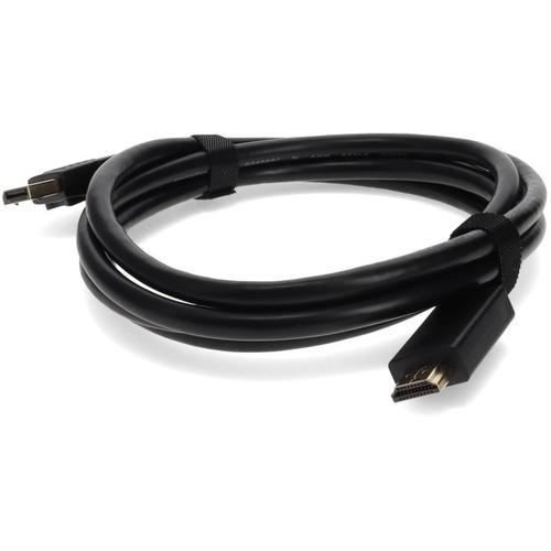 Add-On Computer AddOn 6ft DisplayPort Male to HDMI Male Black Cable (Requires DP++) - 6 ft DisplayPort/HDMI A/V Cable for Graphics Card, Audio/Video Device - First End: 1 x 20-pin DisplayPort Male Digital Audio/Video - Second End: 1 x 19-pin HDMI (Type A