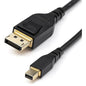 StarTech.com 6ft 2m VESA Certified Mini DisplayPort to DisplayPort 1.4 Cable, 8K 60Hz HBR3 HDR, Super UHD 4K 120Hz, mDP to DP Slim Cord - 6.6ft VESA Certified mini DP to DisplayPort 1.4 cable | 8K 60Hz (7680x4320) or 4K 120Hz w/DSC 1.2 | HDR HBR3 HDCP 2.