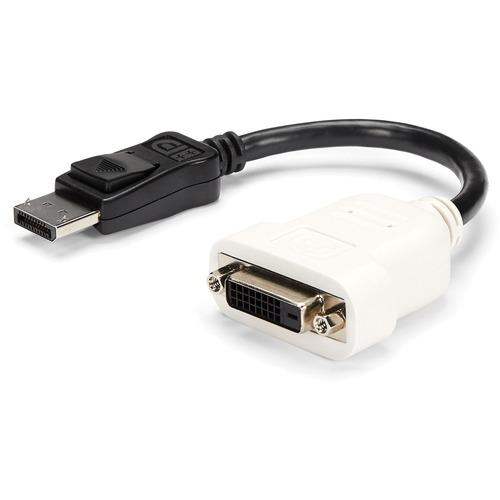 StarTech.com DisplayPort to DVI Adapter, DisplayPort to DVI-D Adapter/Video Converter 1080p, DP 1.2 to DVI Monitor, Latching DP Connector - Passive DisplayPort to DVI-D single-link adapter | 1920x1200/1080p@60Hz; DP 1.2 HBR2; EDID - DisplayPort to DVI ad