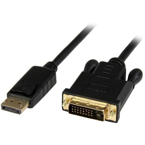 StarTech.com 6ft (1.8m) DisplayPort to DVI Cable, 1080p, Active DisplayPort to DVI-D Adapter/Converter Cable, DP 1.2 to DVI Monitor Cable - 6ft Active DisplayPort to DVI-D single-link cable connects DVI monitor/display | 1920x1200/1080p 60Hz; DP 1.2 HBR2