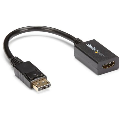 StarTech.com DisplayPort to HDMI Adapter, 1080p DP to HDMI Video Converter, DP to HDMI Monitor/TV Dongle, Passive, Latching DP Connector - Passive DisplayPort to HDMI adapter - 1080p/7.1 Audio/HDCP 1.4/DP 1.2 - Connects DP source to an HDMI display/monit