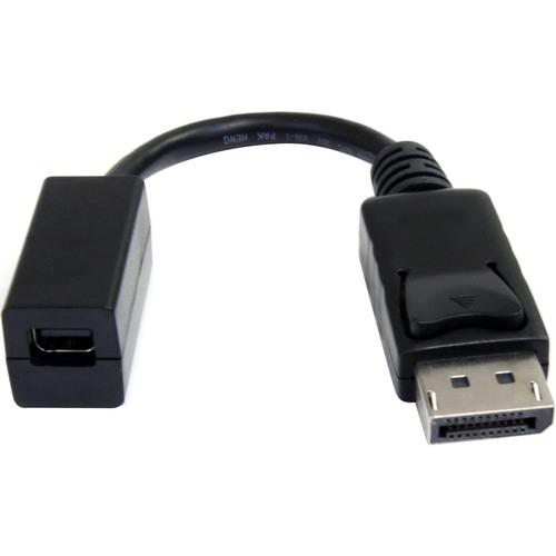 StarTech.com 6in DisplayPort to Mini DisplayPort Cable Adapter - Connect your Mini DisplayPort monitor to a standard DisplayPort source. - 6in Displayport to Mini Displayport adapter - 6in DP to mini DP