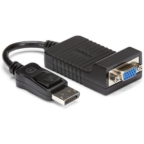 StarTech.com DisplayPort to VGA Adapter, Active DP to VGA Converter, 1080p Video DP to VGA Monitor Dongle, Latching DP Connector, Durable - Active DisplayPort to VGA adapter connects VGA monitor 2048x1280/1920x1200/1080p @ 60Hz; DP 1.2 HBR2; EDID/DDC - D