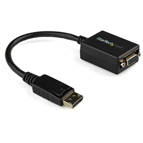 StarTech.com DisplayPort to VGA Adapter, Active DP to VGA Converter, 1080p Video DP to VGA Monitor Adapter Dongle, DisplayPort Certified - Active DisplayPort to VGA adapter connects VGA monitor 2048x1280/1920x1200/1080p 60Hz DP 1.2 HBR2 EDID/DDC - Displa