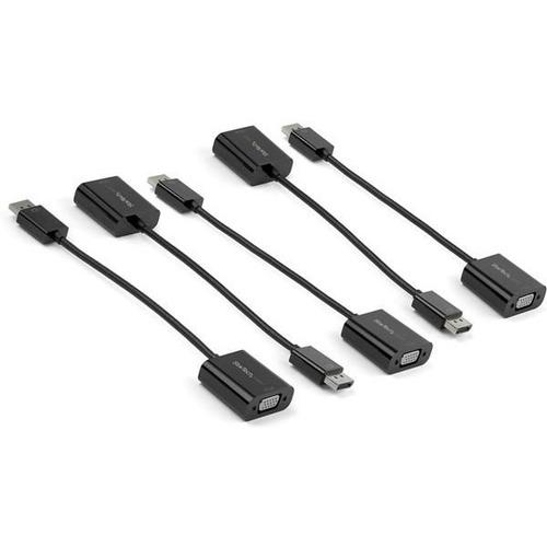 StarTech.com 5-Pack DisplayPort to VGA Adapter - DisplayPort 1.2 to VGA Monitor Active Adapter - DP to VGA Video Converter Dongle - M/F - Active DisplayPort 1.2 (HBR2) to VGA monitor adapter supports 2048x1280/1920x1200/1080p @ 60Hz; EDID & DDC pass-thro