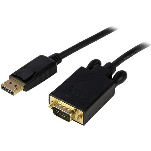 StarTech.com 10ft (3m) DisplayPort to VGA Cable, Active DisplayPort to VGA Adapter Cable, 1080p Video, DP to VGA Monitor Converter Cable - 10ft/3m Active DisplayPort to VGA cable HBR2 | 2048x1280/1080p 60Hz | EDID/DDC - Video adapter cable prevents signa