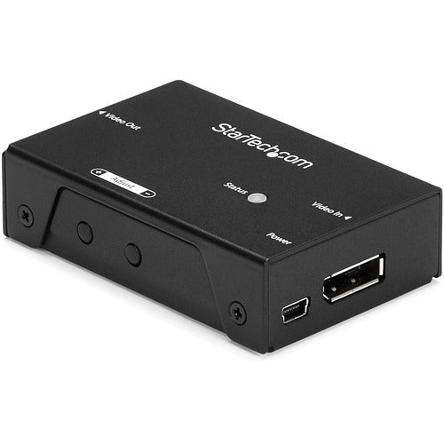 StarTech.com DisplayPort Signal Booster - DisplayPort Extender - DP Video Signal Amplifier - 4K 60Hz - Amplify the strength of your DisplayPort signal to extend your video source up to 65 ft. (20m) over standard DP cable - DisplayPort amplifier - DP boos