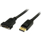 StarTech.com 3 ft 20 pin DisplayPort Extension Panel Mount Cable - M/F - DisplayPort Male Digital Audio/Video - DisplayPort Female Digital Audio/Video - 3ft - Black