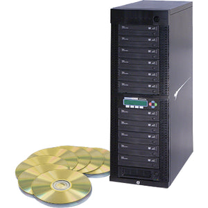 Kanguru Solutions Kanguru 11 Target, 24x DVD Duplicator with Internal Hard Drive - Standalone - 11 x DVD-Writer - 24x DVD+R, 24x DVD-R, 12x DVD+R, 12x DVD-R, 52x CD-R - 22x DVD+R/RW, 22x DVD-R/RW - USB - 52 CD Read/52 CD Write - 18 DVD Read/24 DVD Write/