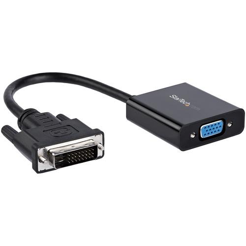 StarTech.com DVI-D to VGA Active Adapter Converter Cable - 1080p - Connect a DVI-D equipped Laptop or Desktop Computer to your VGA Display, or Projector - DVI-D to VGA Converter - DVI to VGA - DVI-D to VGA Adapter - DVI-D to VGA Converter Box - DVI to VG