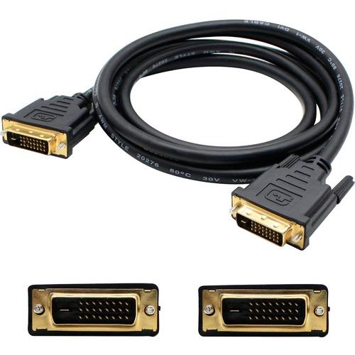 Add-On Computer AddOn Bulk 5 Pack 10ft (3M) DVI-D to DVI-D Dual Link Cable - M/M - 10 ft DVI Video Cable for Video Device, Monitor, TV, Projector, Notebook - First End: 1 x DVI-D (Dual-Link) Male Digital Video - Second End: 1 x DVI-D (Dual-Link) Male Dig