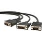 StarTech.com 6 ft DVI-I Male to DVI-D Male and HD15 VGA Male Video Splitter Cable - DVI splitter - DVI-I (M) - HD-15, DVI-D (M) - 1.8 m - 6ft - Black