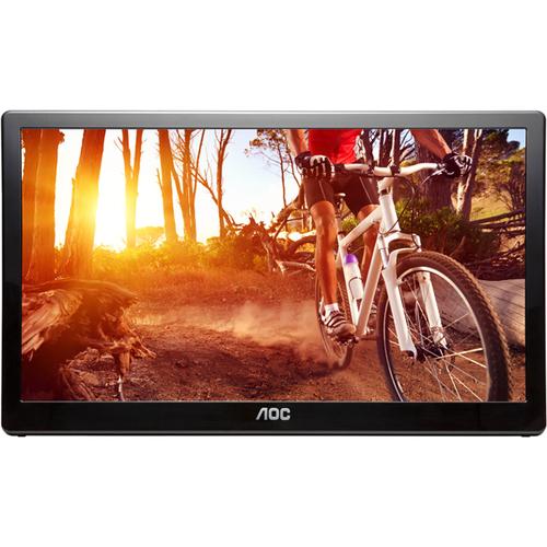 AOC e1659FWU 16" LED USB Powered Portable Monitor with case - 16" (406.40 mm) Class - Twisted nematic (TN) - 1366 x 768 - 16.7 Million Colors - 200 cd/m‚² - 5 ms - 75 Hz Refresh Rate