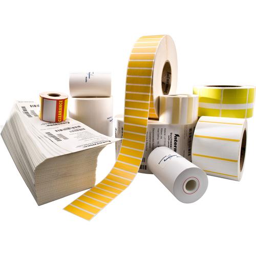 Intermec DuraTHERM II Synthetic Label (Half Printed Yellow) - 3" x 1 1/4" Length - Rectangle - Direct Thermal, Thermal Transfer - Yellow - Synthetic - 1985 / Roll - 8 / Carton