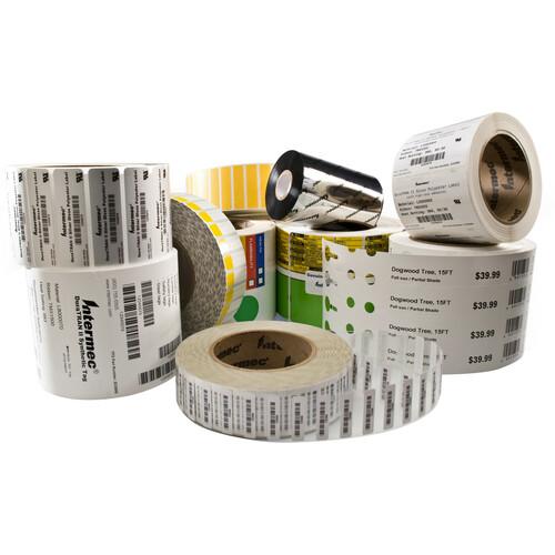 Intermec Duratran II Gloss Polypropylene - 1 1/2" Width x 1" Length - Permanent Adhesive - Rectangle - Direct Thermal, Thermal Transfer - White - Polypropylene - 2390 / Roll - 4 Roll