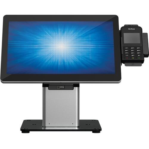 Elo Slim Desk Mount for Touchscreen Monitor, Cradle, Bar Code Reader, Fingerprint Reader, Webcam - Black, Silver - 22" Screen Support
