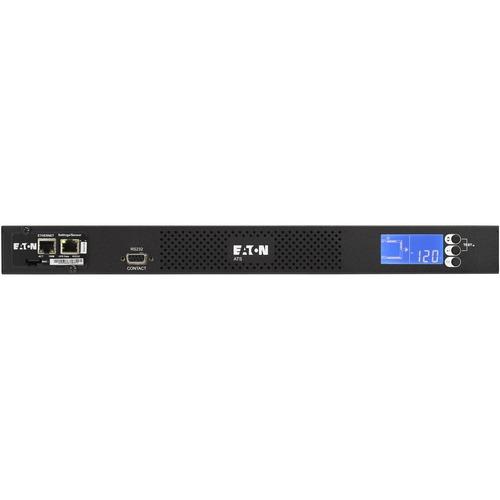 Eaton eATS 10-Outlet PDU - NEMA 5-15P - 10 x NEMA 5-15R - 120 V AC - 1.44 kW - Network (RJ-45) - 1U - Horizontal - Rack-mountable