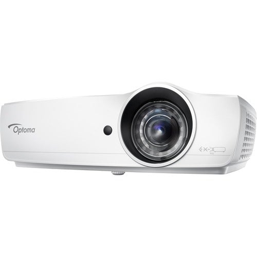 Optoma EH460ST 3D Ready Short Throw DLP Projector - 16:9 - 1920 x 1080 - Rear, Ceiling, Front - 1080p - 2500 Hour Normal Mode - 3500 Hour Economy Mode - Full HD - 20,000:1 - 4200 lm - HDMI - USB - 3 Year Warranty - PuriLite