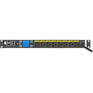 Eaton ePDU Managed 8-Outlet PDU - Switched - NEMA 5-15P - 8 x NEMA 5-15R - 120 V AC - 1.44 kW - Network (RJ-45) - 1U - Horizontal - Rack-mountable