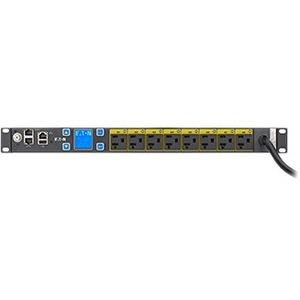 Eaton ePDU Managed 8-Outlet PDU - Switched - NEMA 5-20P - 8 x NEMA 5-15R - 120 V AC - 1.44 kW - Network (RJ-45) - 1U - Horizontal - Rack-mountable