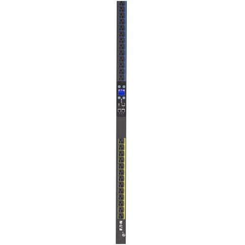 Eaton Metered Input rack PDU, 0U, L21-30P input, 8.64 kW max, 120/208V, 24A, 10 ft cord, Three-phase, Outlets: (24) 5-20R - NEMA L21-30P - 24 x NEMA 5-20R - 8.64 kW - 38U - Rack-mountable