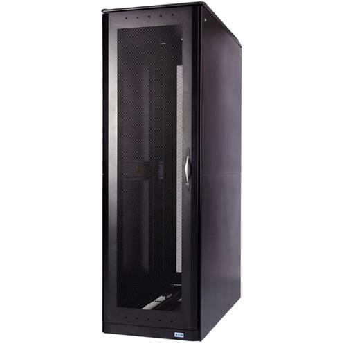 Eaton S-Series Rack: 42U, 24"W, 42"D With Side Panels - 42U Rack Height - Black - 907.18 kg Dynamic/Rolling Weight Capacity - 997.90 kg Static/Stationary Weight Capacity