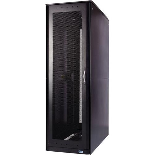 Eaton S-Series Enclosure - For Server, LAN Switch - 42U Rack Height - Black - Steel - 1360.78 kg Maximum Weight Capacity - 1360.78 kg Static/Stationary Weight Capacity