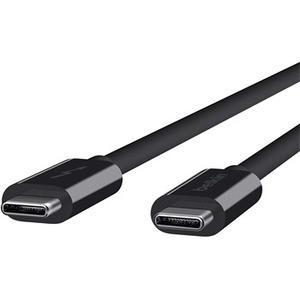 Belkin Thunderbolt 3 Cable - 3.3 ft USB Data Transfer Cable for Hard Drive, Notebook - First End: 1 x Type C Male USB - Second End: 1 x Type C Male USB - 20 Gbit/s - Black