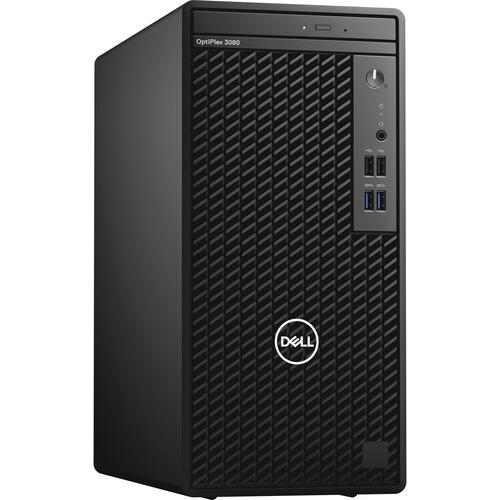 Dell OptiPlex 3000 3080 Desktop Computer - Intel Core i5 10th Gen i5-10505 Hexa-core (6 Core) 3.20 GHz - 8 GB RAM DDR4 SDRAM - 256 GB NVMe M.2 PCI Express M.2 SSD - Mini-tower - Black - Windows 10 Pro - Intel UHD Graphics 630 DDR4 SDRAM - DVD-Writer - En