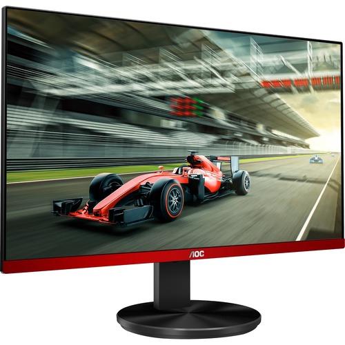 AOC G2490VX 23.8" Full HD LED Gaming LCD Monitor - Black, Red - 24.00" (609.60 mm) Class - Vertical Alignment (VA) - 1920 x 1080 - 16.7 Million Colors - Adaptive Sync/G-Sync Compatible - 350 cd/m‚² Typical - 1 ms MPRT - HDMI - VGA - DisplayPort