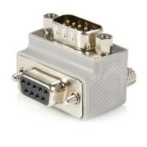StarTech.com Right Angle DB9 to DB9 Serial Cable Adapter Type 1 - M/F - 1 x DB-9 Male - 1 x DB-9 Female