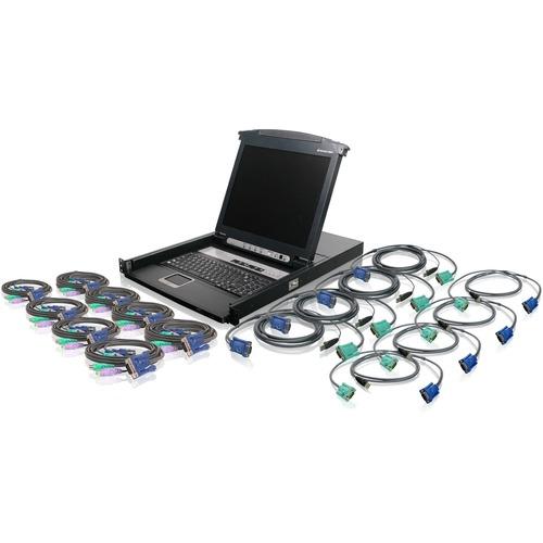 IOGEAR 16-Port IP Based KVM and 17" LCD KVM Console Bundle