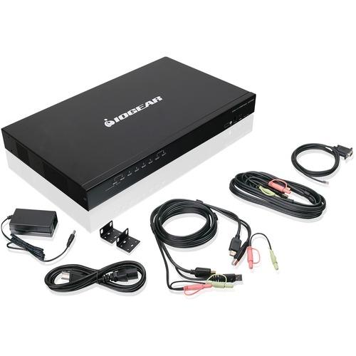 IOGEAR 8-Port USB HDMI KVM Switch with Audio (TAA Compliant) - 8 Computer(s) - 1 Local User(s) - 1920 x 1200 - 12 x USB - 9 x HDMI - Rack-mountable - 1U - TAA Compliant