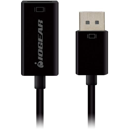 IOGEAR 4K Active DisplayPort (M) to HDMI Interface (F) Adapter - 3.4" DisplayPort/HDMI A/V Cable for Audio/Video Device, Projector, HDTV, Monitor, Graphics Card, TV, Computer, Notebook - First End: 1 x DisplayPort Male Digital Audio/Video - Second End: 1
